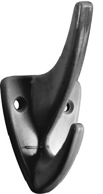 Крючок-вешалка 2-рожковый (черный) /66846