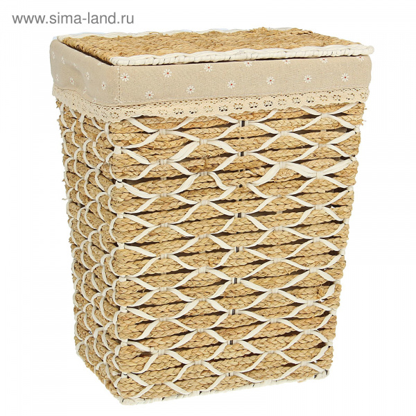 Корзина для бумаг ВЯЗАНИЕ 10л (белый) IDEA (М2499)