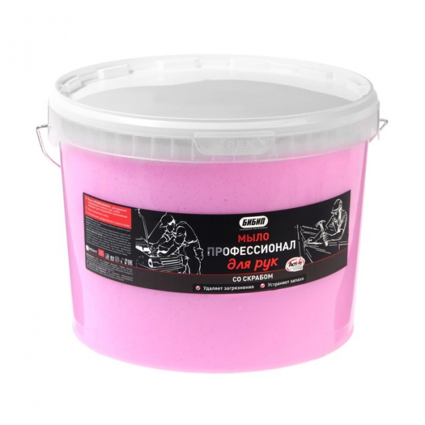 Очиститель рук БиБип профессионал со скрабом, 10 кг, ведро/7520547