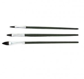 Набор художественных кистей из волоса пони, 3шт, размер 4/6/8 мм/30-0501