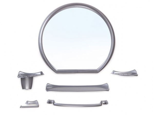 Набор для ванной Verona (Верона), металлик, BEROSSI НВ10117001