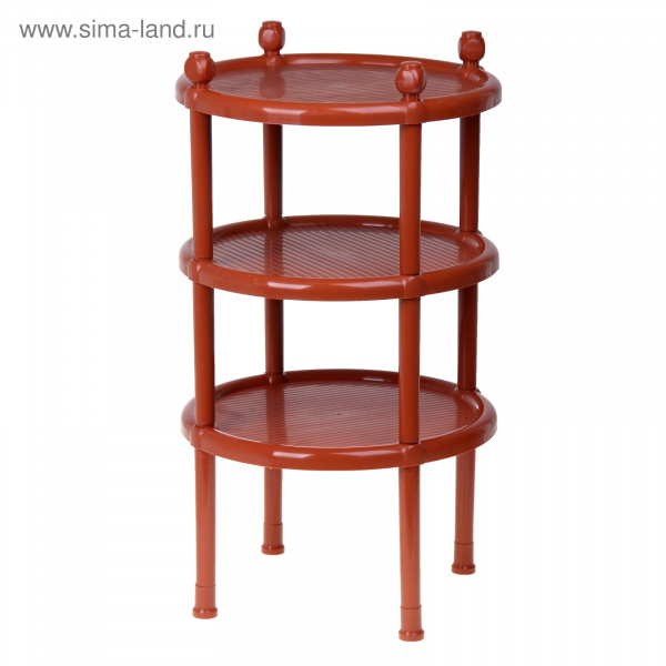 Полка круглая 3 секции, терракотовый 1155644