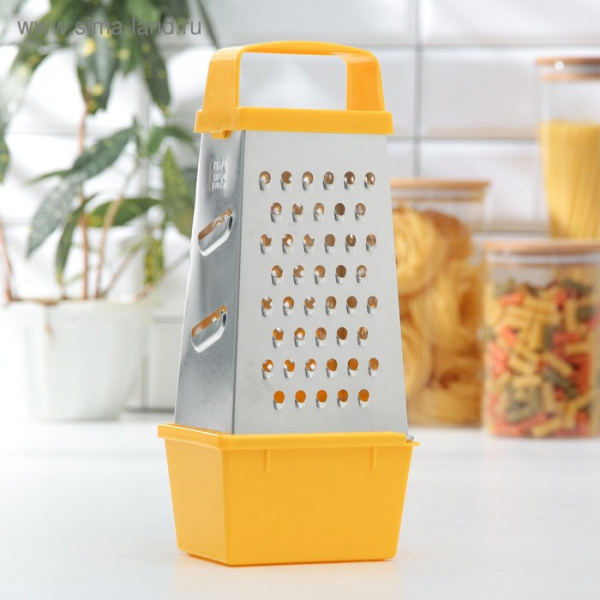 Тёрка «Универсал», 4 грани, контейнер 450 мл, 27×12×0,9 см, цвет МИКС /1921192