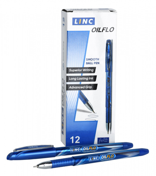 Ручка шариковая LINC OIL FLO 0,70 мм синяя круглый корпус/163618