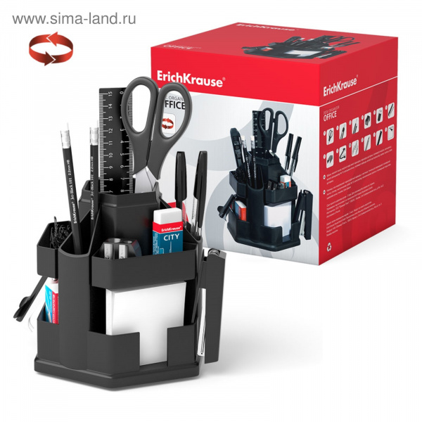 Набор настольный 14 предметов "Офисный" черный, EK 12 Erich Krause  1050406