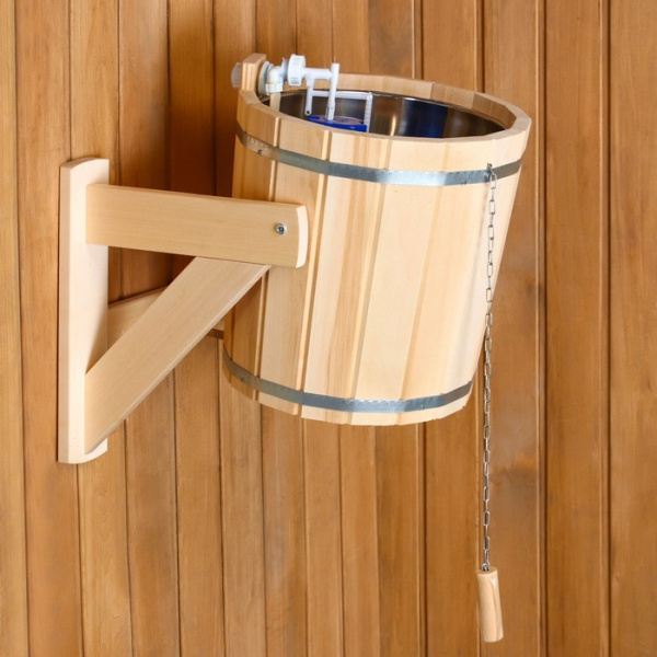 Обливное устройство из липы, 15л, нержавеющая вставка /2496675