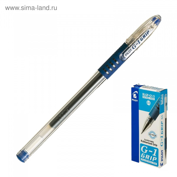 Ручка гелевая Pilot G1 Grip 0.5 мм, рез.упор  стержень синий BLGP-G1-5 (L)   1194441