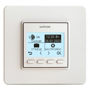 терморегулятор для теплого пола pro, электр., СУ, 16А, датчики пола (провод 3м) и воздуха