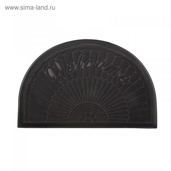 Коврик придверный полукруглый "Welcome. Спектр" 40х60см 899894