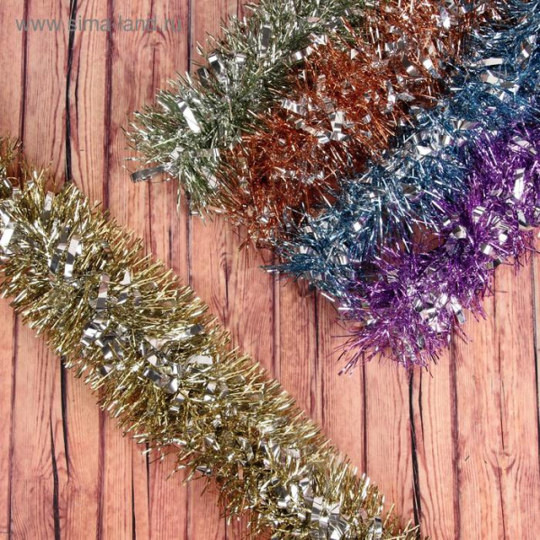 Мишура d-9,6 см переплет 2 м микс цвета/706594