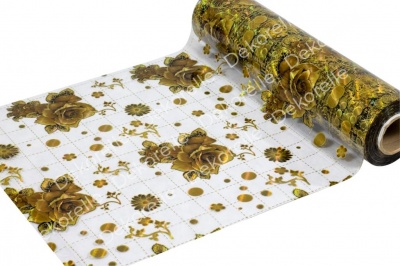 Клеенка силиконовая Dekorelle 161 (прозрачный фон) размер 0,6*20м /58989