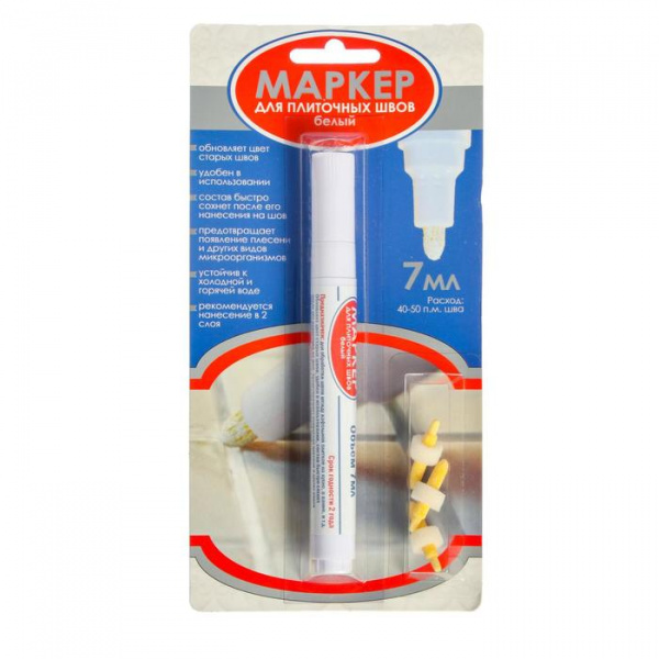 Маркер для плиточных швов, Белый /6947942