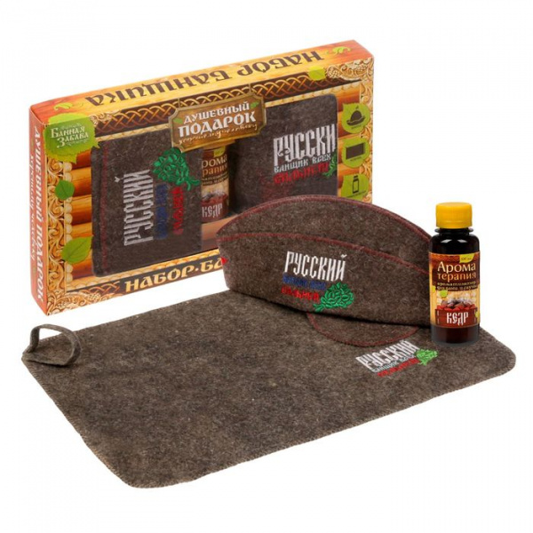 Набор банный ЛЕТЧИК "Русский банщик всех сильней!" 1873774