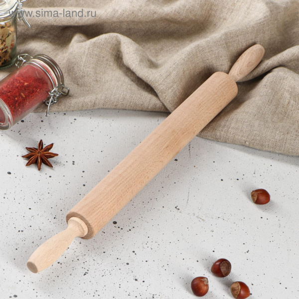 Скалка деревянная, 40 см, d=3,5 см, массив бука 5144949