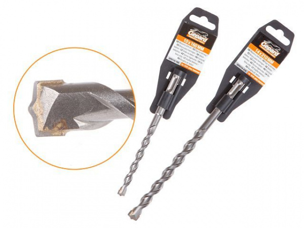 Бур по бетону 10х160 мм бур (сверло) SDS-plus GEPARD GP0110-160