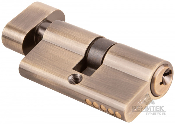 Цилиндровый механизм "PALLADIUM" 70 мм, ключ-завертка, старая бронза/67238