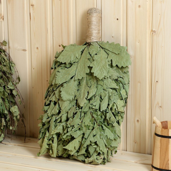 Веник для бани дубовый с обмоткой /7731091