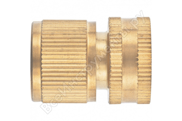 Соединитель латунный, быстросъемный для шланга 3/4, аквастоп Palisad/66265