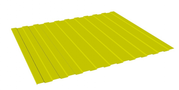 Профнастил С-8 0,45х1150х2000 (RAL 1018) Желтый