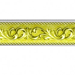 Плинтус потолочный экструдированный К6060 золото 2м