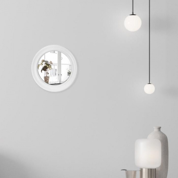 Зеркало настенное «Скромность», d зеркальной поверхности 18,5 см, цвет белый/3953939