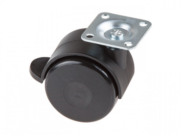 Опора колёсная d-50мм на площадке с фиксатором, пластмасса STARFIX (SMP-52428-1)