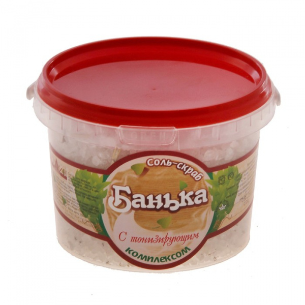 Соль-скраб "Банька" с тонизирующим комплексом, в пэт ведре, 550 г/771187