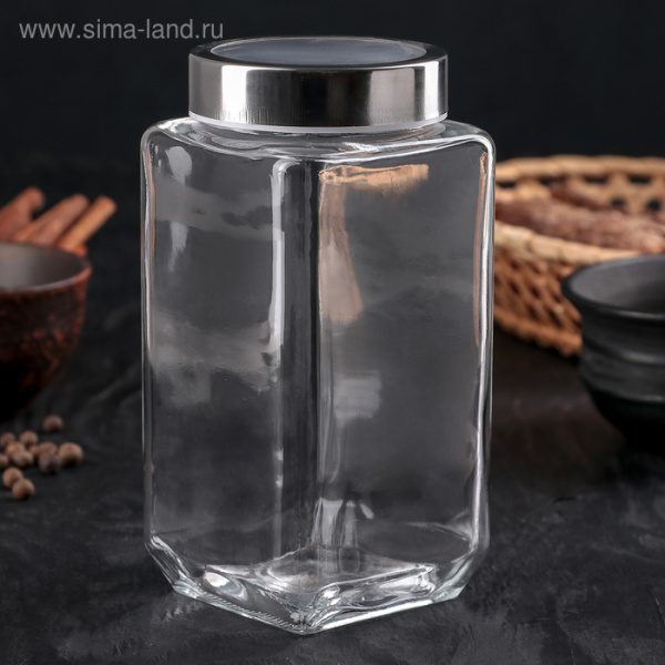 Банка для сыпучих продуктов, 1 л, 9×18,5 см/1049844