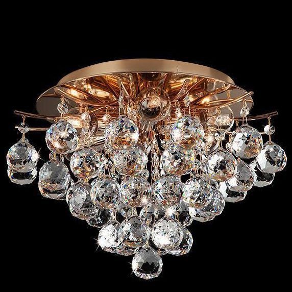 Светильник Хрусталь 10020/6 золото/прозрачный хрусталь Strotskis