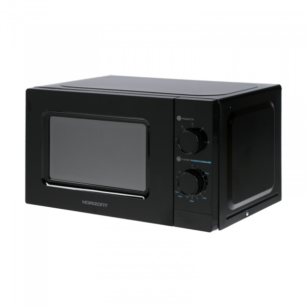 Микроволновая печь Horizont 20 MW 700-1378 GSB, 700 Вт, 20 л, чёрная/10208425