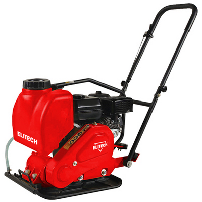 Виброплита "ПВТ 60БВЛ" (Elitech) 6,5 л.с., 10,5 кН, уплотнение 200 мм, 60 кг, платформа 500*360 мм, 