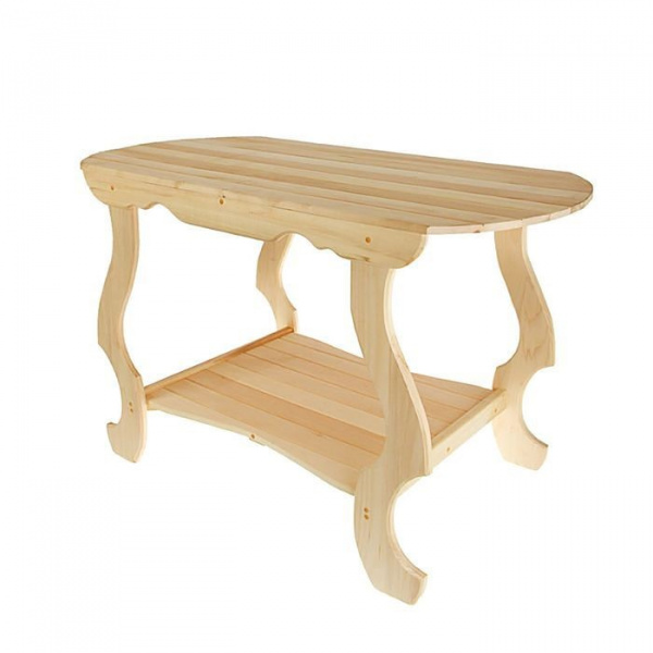 Стол с фигурными ножками с полкой 110×63×73 см /1845983