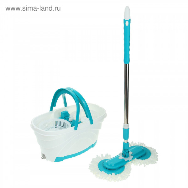Набор для уборки двойная швабра,ведро с пласт.центрофугами,доп.насадки 1928617
