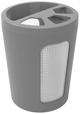 Подставка для зубных щеток Scarlet, дымчато-серый, BEROSSI