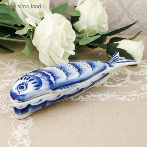 Икорница гжель фарфор 3299649