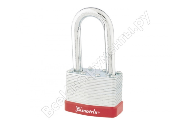 Замок навесной 65мм удлиненная дужка MATRIX 91811