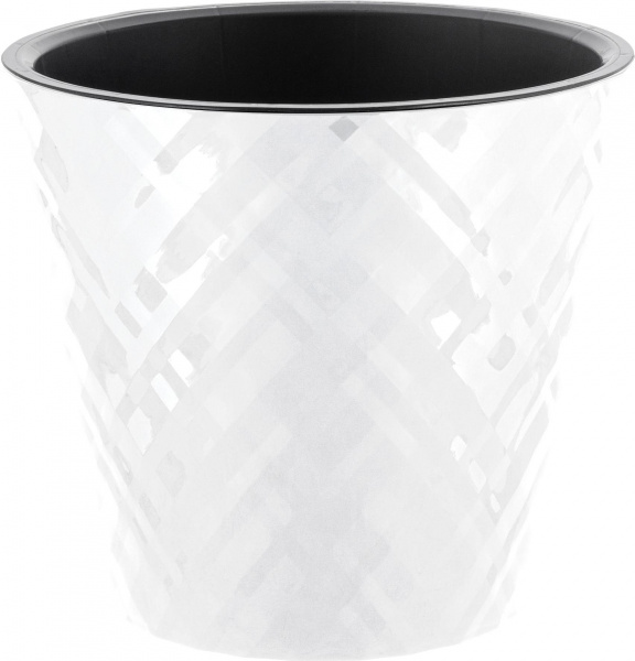 Горшок для цветов InGreen Manhattan D160мм, 1,6 л c дренажной вставкой, белоснежный жасм