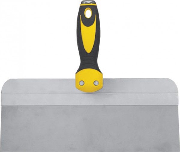 Шпатель фасадный 200 мм нерж. Профи прорез. ручка с метал.бойком /06442