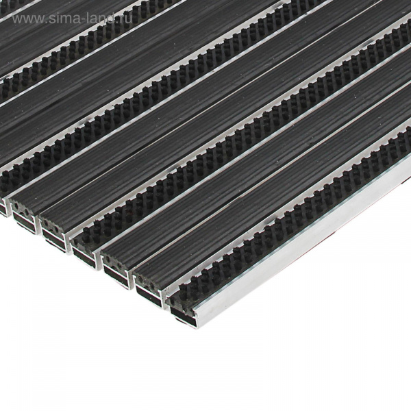 Коврик комбинированный в пластик. поддоне, резина, резина, щётка, 60х40см   1641202