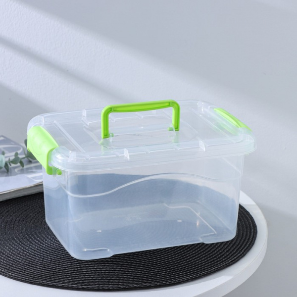 Контейнер пластиковый для хранения с крышкой «Дипломат», 25×17,5×13 см, цвет МИКС/3090485