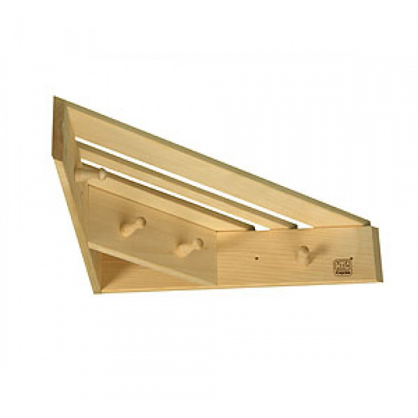 Полка-вешалка угловая 0,46х0,46х0,11 из лиственных пород