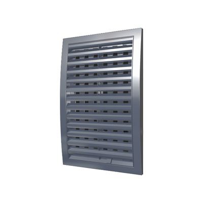 Решетка вентиляционная наружная, разъемная 200х300, ASA-пластик, серая