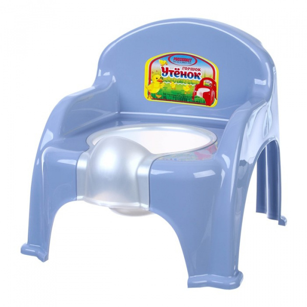 Горшок детский «Утенок» голубовато-серый/ белый 310х295х280мм /9603658