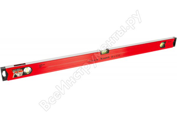 Уровень алюминиевый, 1000мм, фрезерованный, 3 глазка (1 зеркальный) усиленный /34710