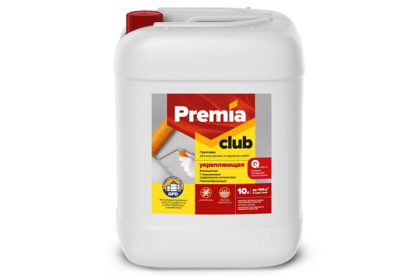 Грунтовка PREMIA CLUB укрепляющая, канистра 10 л 