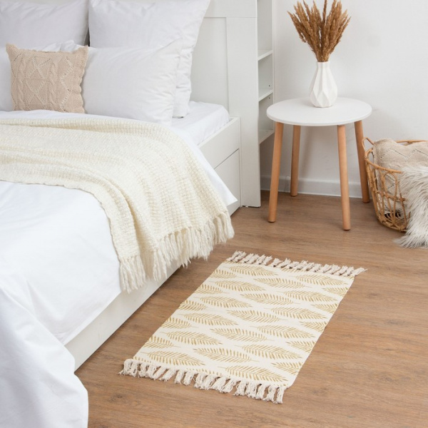 Коврик Этель "Перья" 60*90 см, 50% хл, 50% п/э/7088739