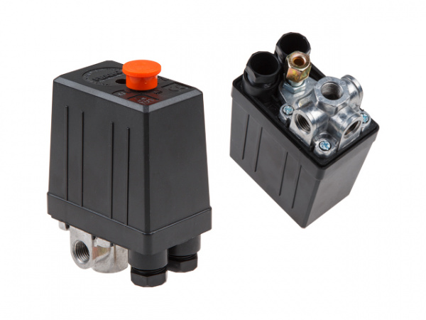 Прессостат четырехходовой для компрессора ECO (Резьба - 1/4\" - 4шт, Давление ВКЛ - 6 бар, Давление 