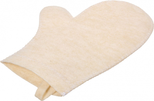 Рукавица для сауны белая "Hot Pot"/41215