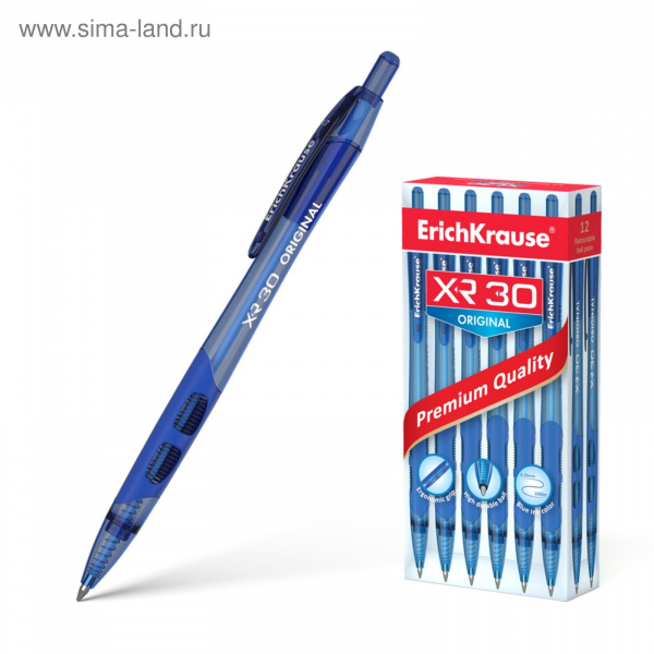 Ручка шариковая автоматическая XR-30 синяя 17721