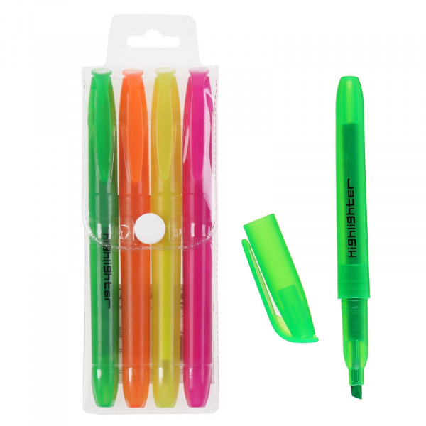 Набор маркеров-текстовыделителей, 4 цвета /1399324